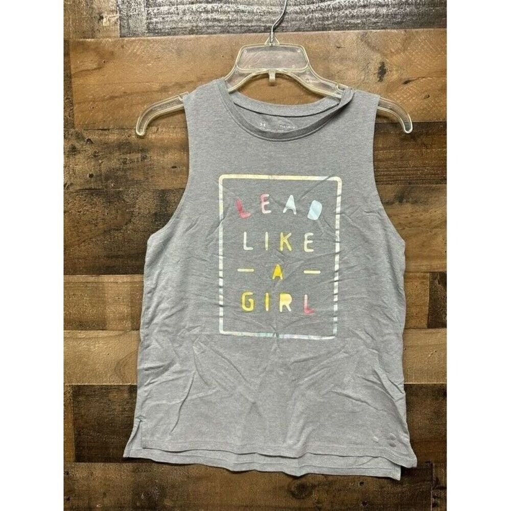 Under Armour HeatGear Youth Girl's‎ "Lead Like a Girl" Tank Size Large